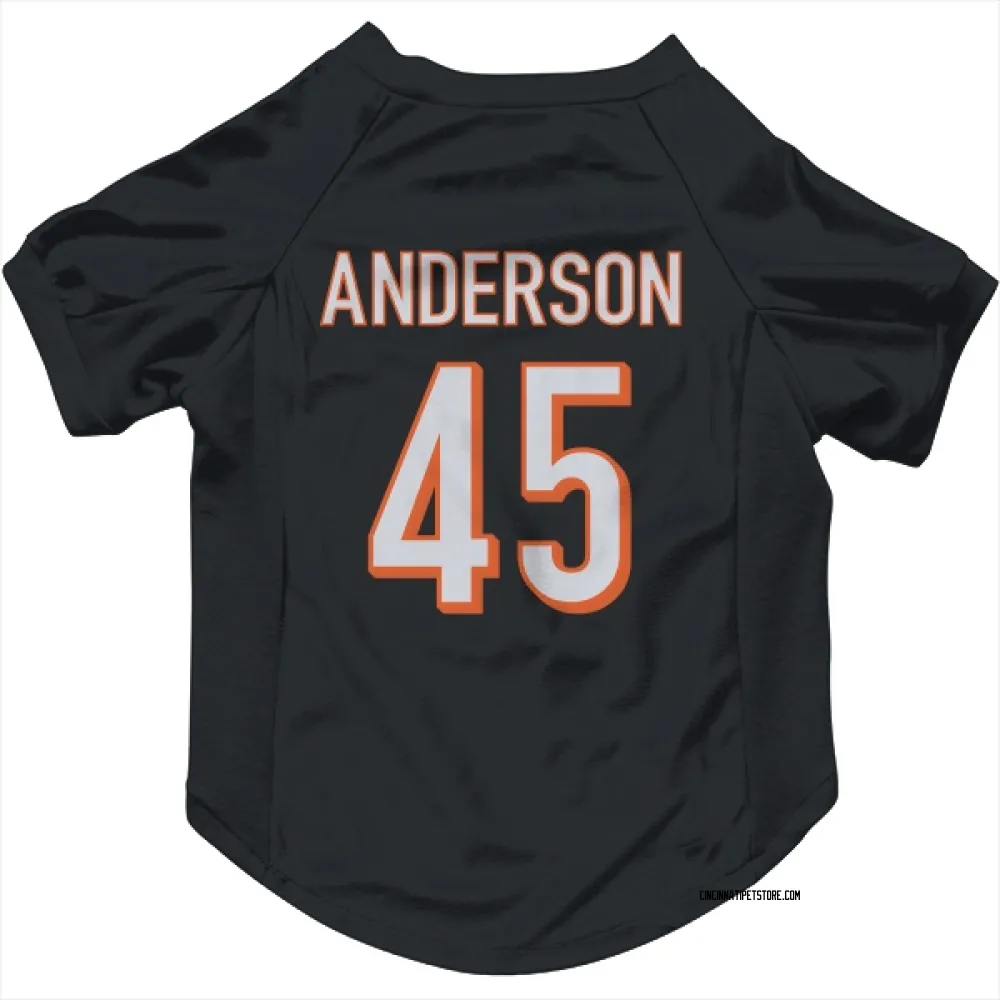Cincinnati Bengals Liam Anderson Black Pet Jersey for Dog & Cat