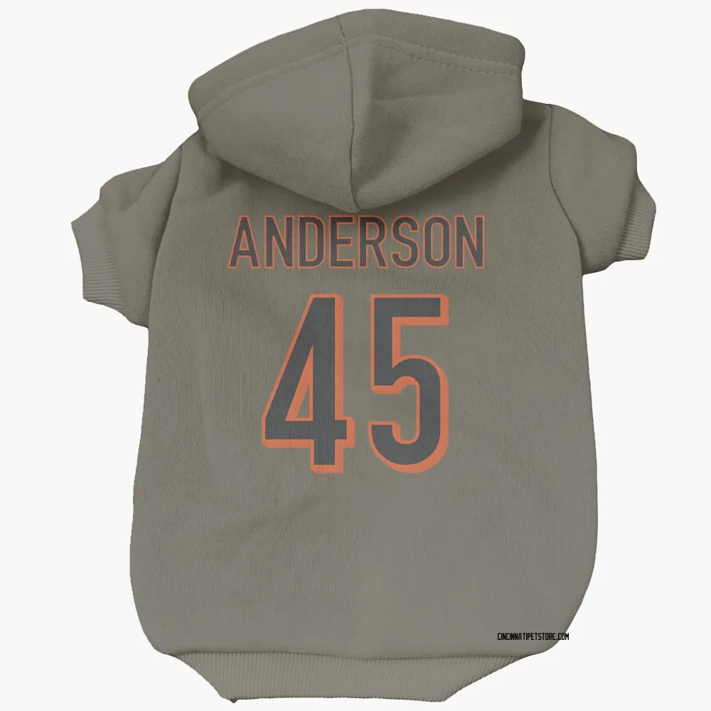 Cincinnati Bengals Liam Anderson Olive Pet Hoodie for Dog & Cat