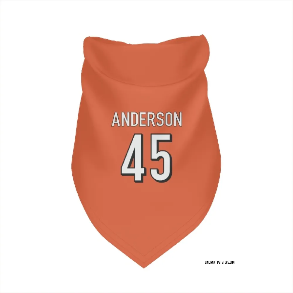 Cincinnati Bengals Liam Anderson Orange Pet Bandana for Dog & Cat