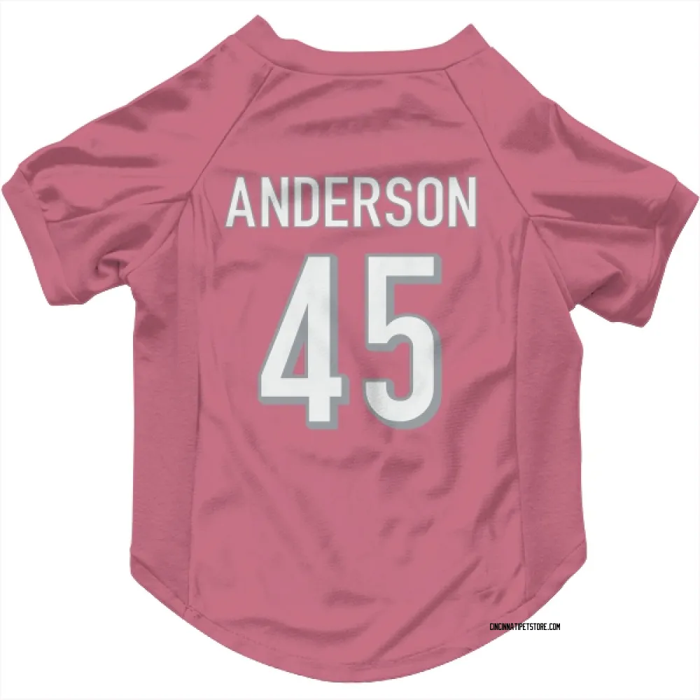 Cincinnati Bengals Liam Anderson Pink Pet Jersey for Dog & Cat