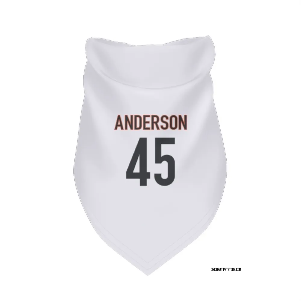Cincinnati Bengals Liam Anderson White Pet Bandana for Dog & Cat