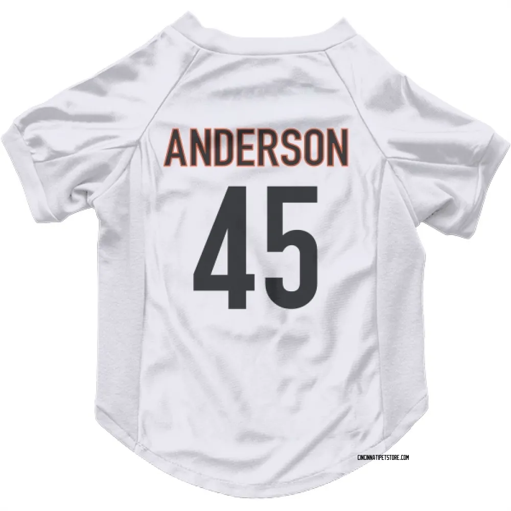 Cincinnati Bengals Liam Anderson White Pet Jersey for Dog & Cat