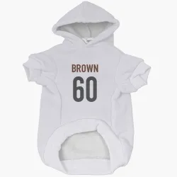 Cincinnati Bengals Liam Brown White Pet Hoodie for Dog & Cat