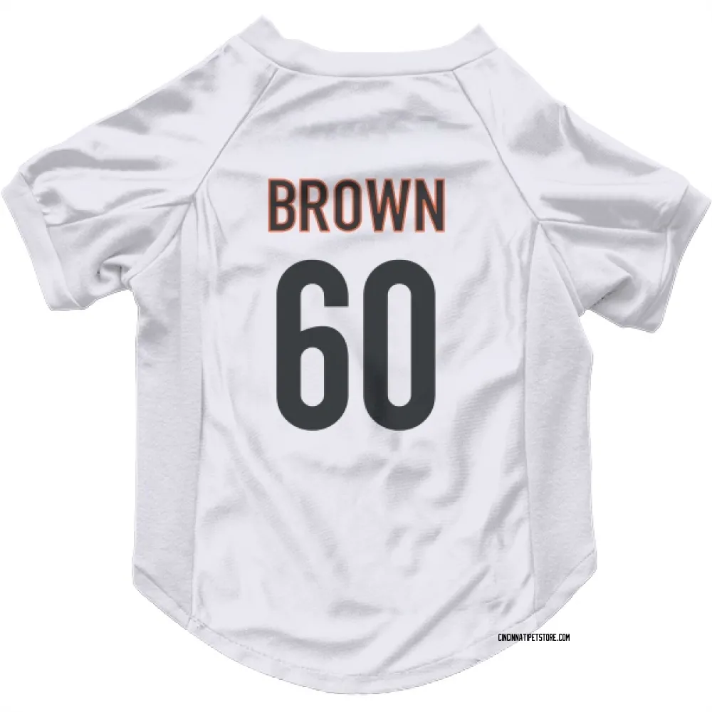 Cincinnati Bengals Liam Brown White Pet Jersey for Dog & Cat