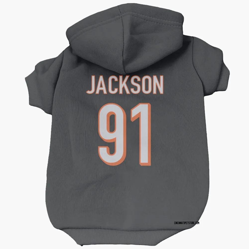 Cincinnati Bengals McKinnley Jackson Black Pet Hoodie for Dog & Cat
