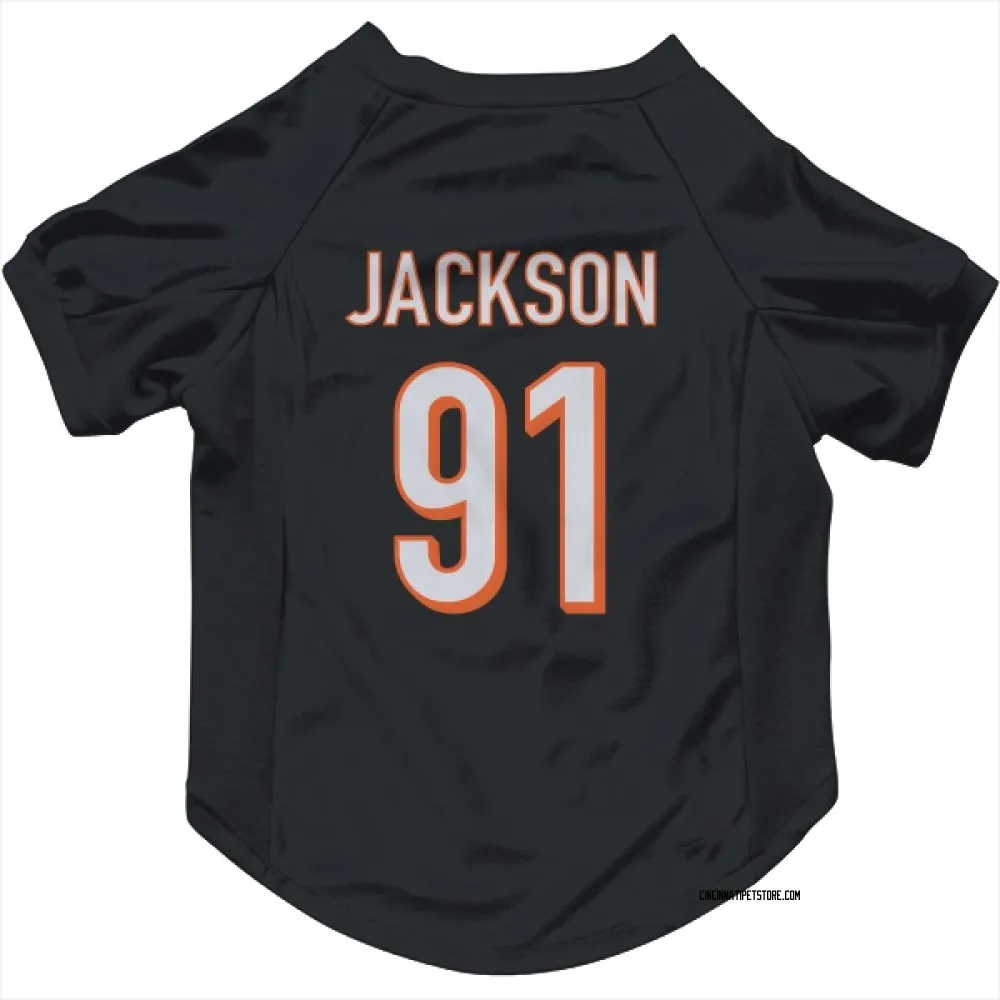 Cincinnati Bengals McKinnley Jackson Black Pet Jersey for Dog & Cat