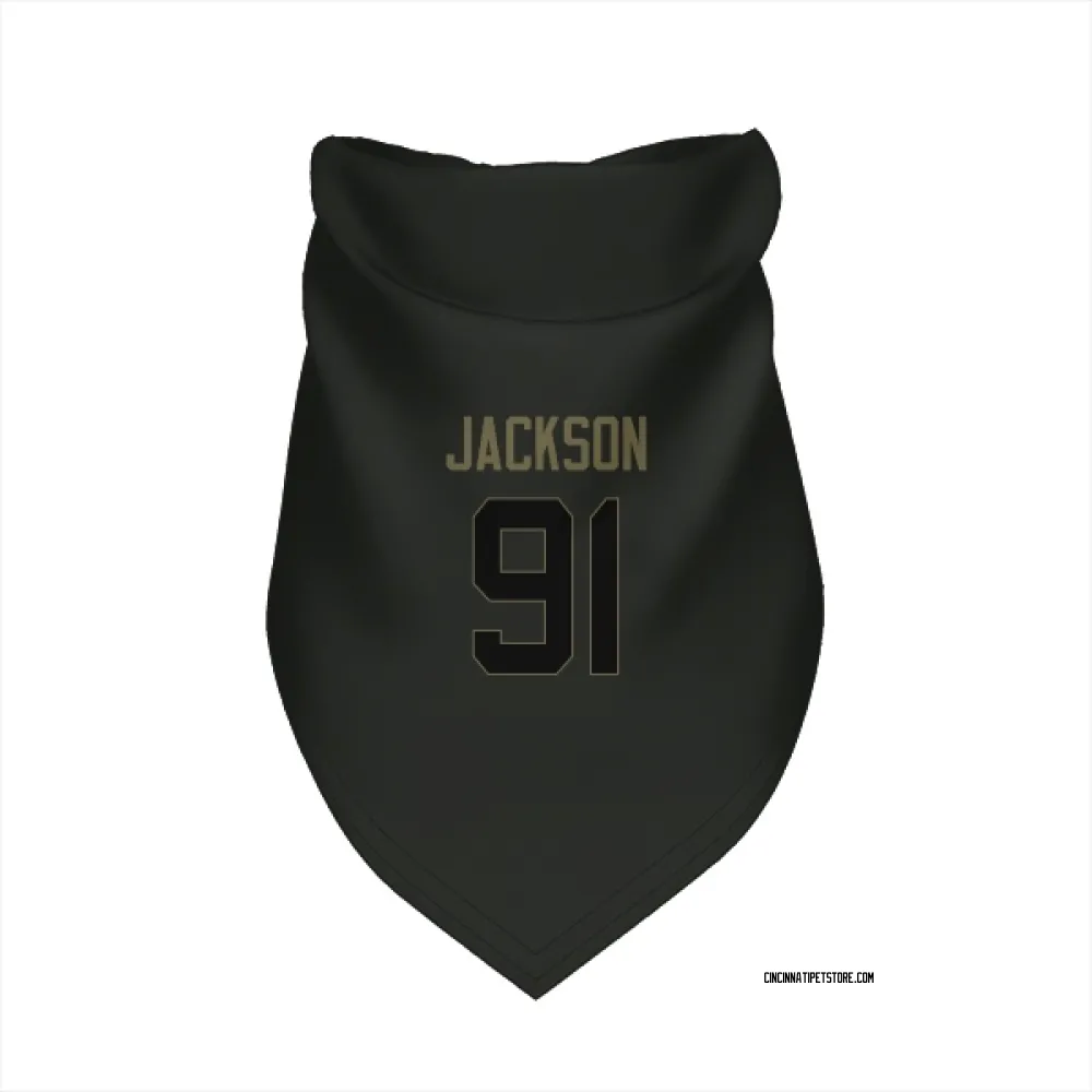 Cincinnati Bengals McKinnley Jackson Black Service Pet Bandana for Dog & Cat