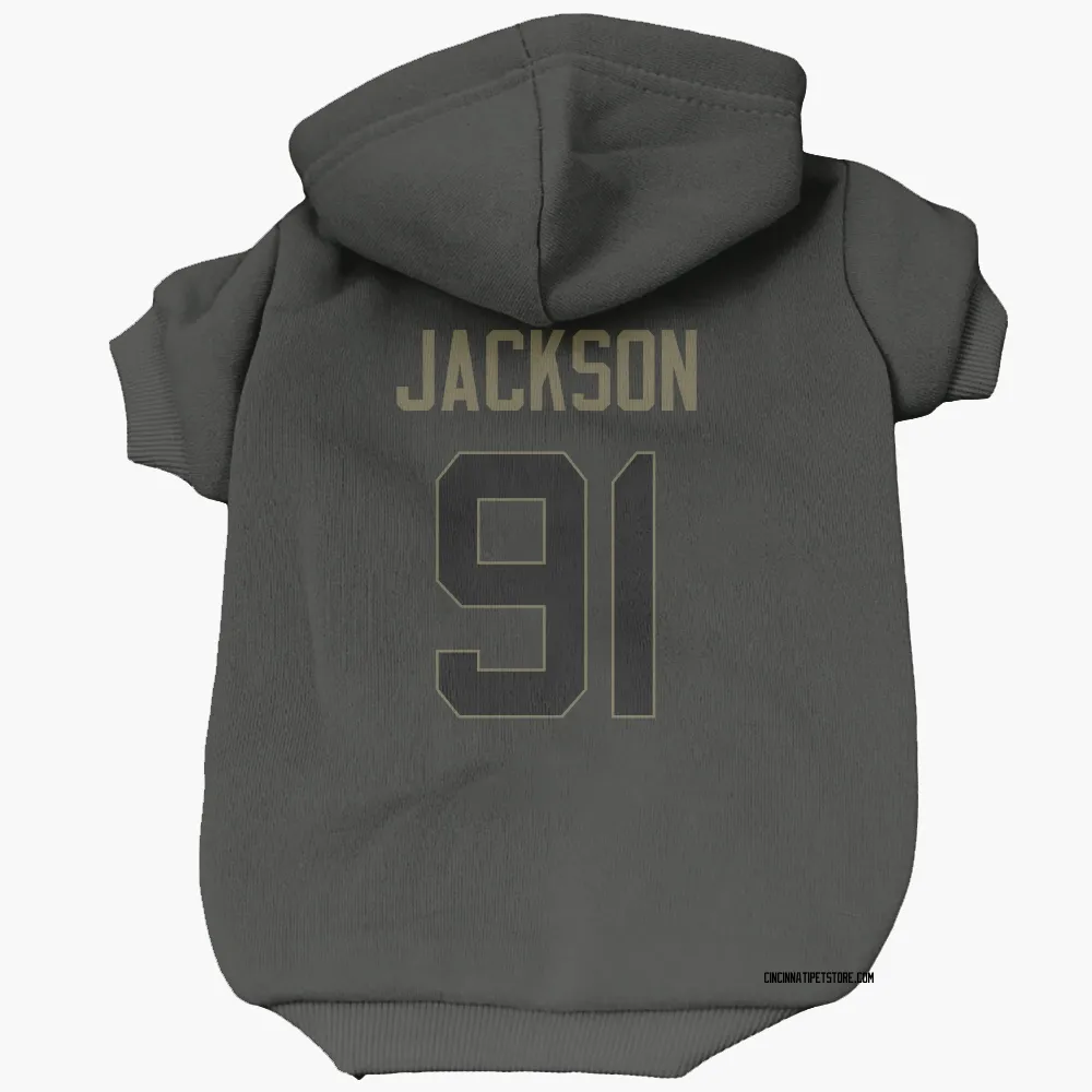 Cincinnati Bengals McKinnley Jackson Black Service Pet Hoodie for Dog & Cat