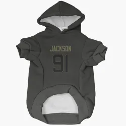 Cincinnati Bengals McKinnley Jackson Black Service Pet Hoodie for Dog & Cat