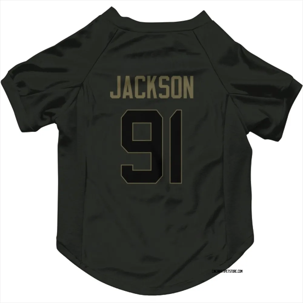 Cincinnati Bengals McKinnley Jackson Black Service Pet Jersey for Dog & Cat