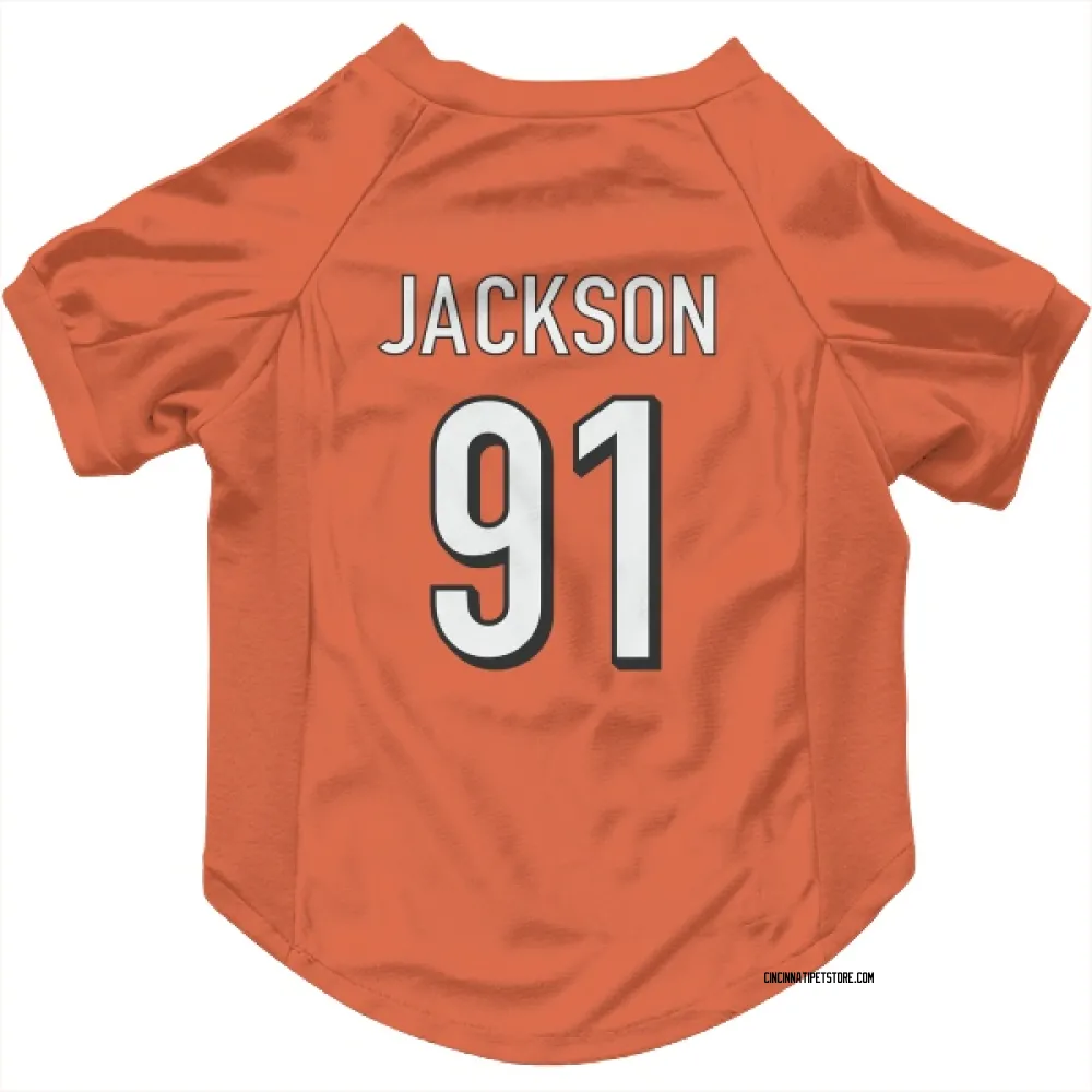 Cincinnati Bengals McKinnley Jackson Orange Pet Jersey for Dog & Cat