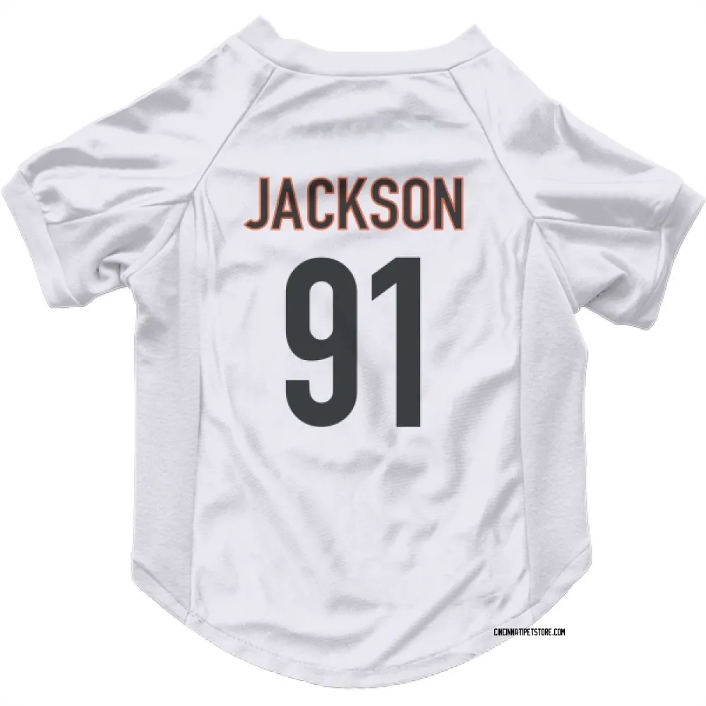 Cincinnati Bengals McKinnley Jackson White Pet Jersey for Dog & Cat
