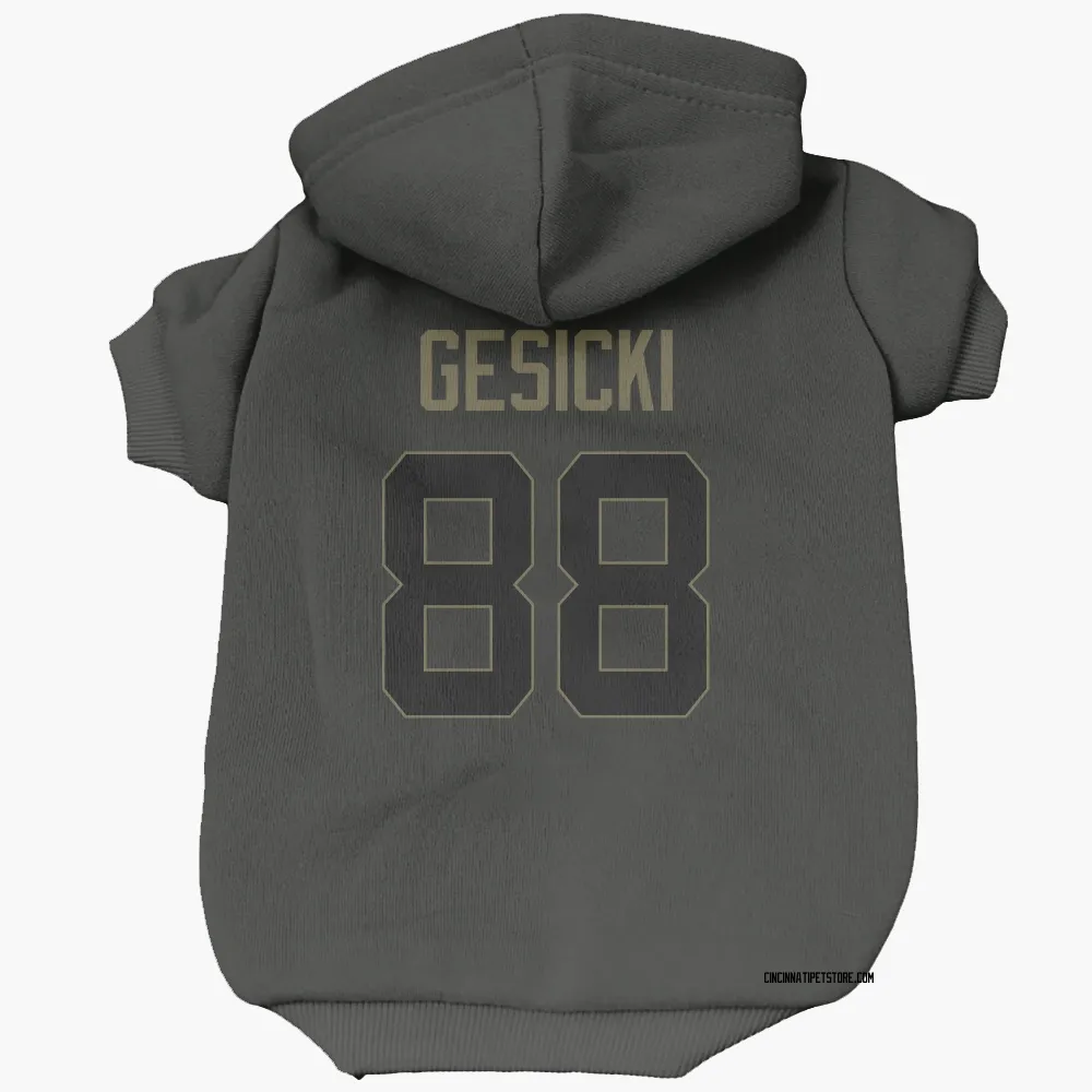 Cincinnati Bengals Mike Gesicki Black Service Pet Hoodie for Dog & Cat