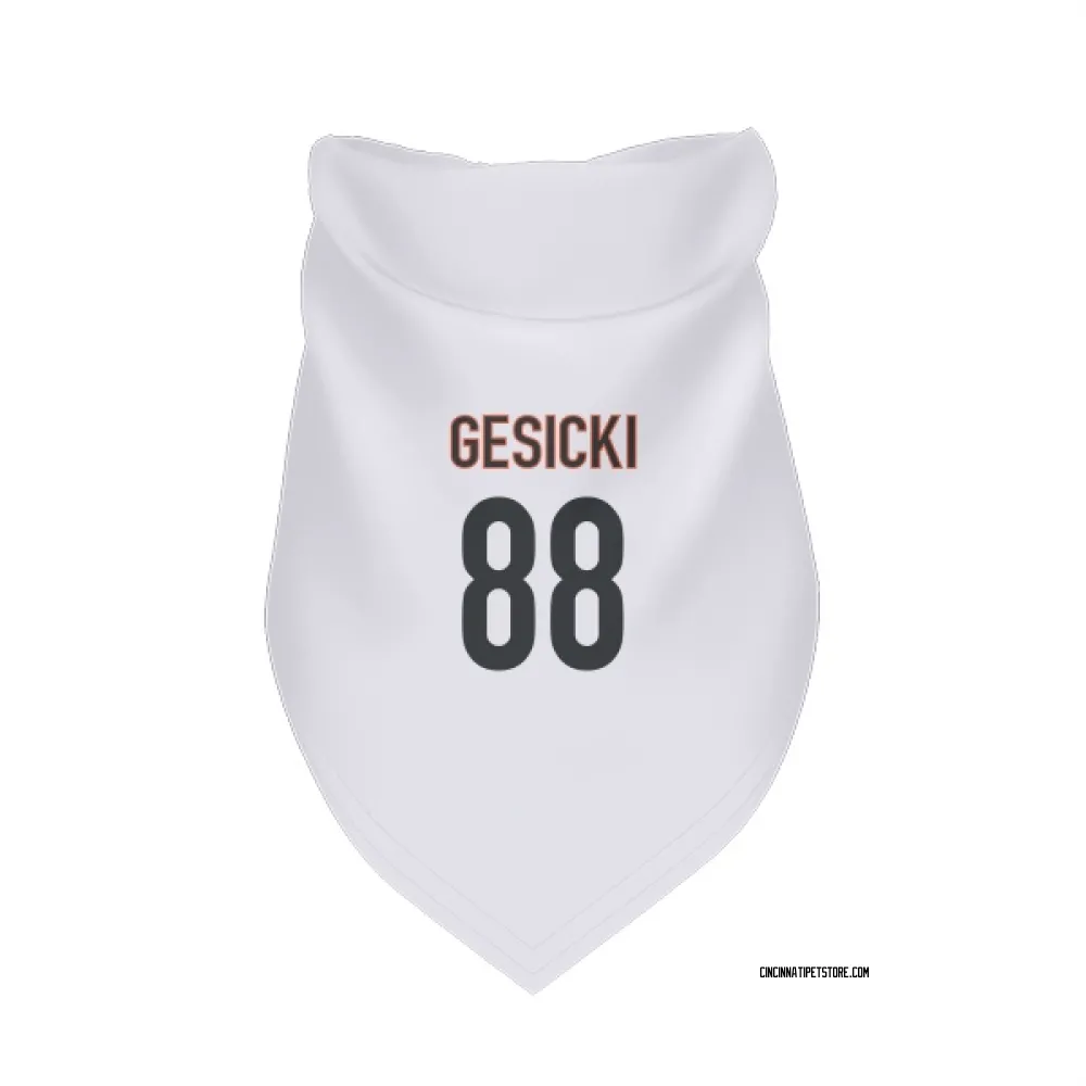Cincinnati Bengals Mike Gesicki White Pet Bandana for Dog & Cat
