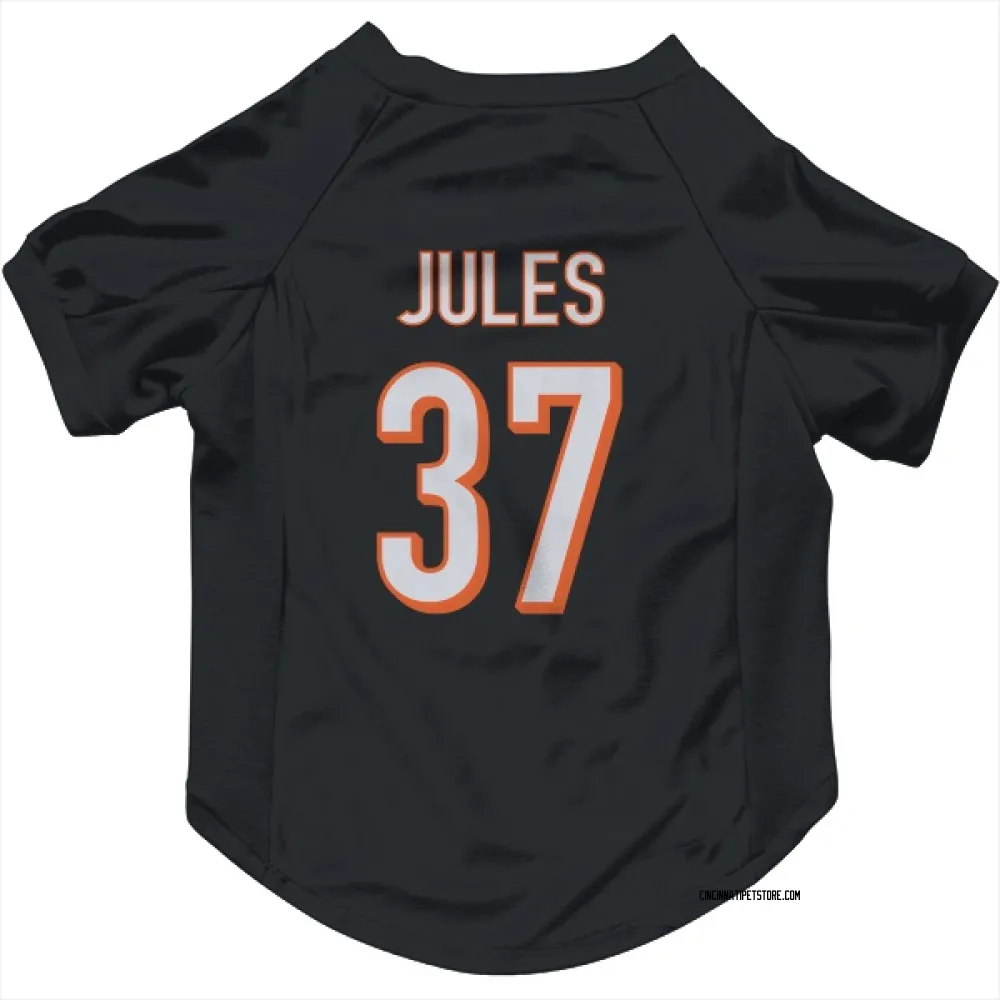 Cincinnati Bengals PJ Jules Black Pet Jersey for Dog & Cat