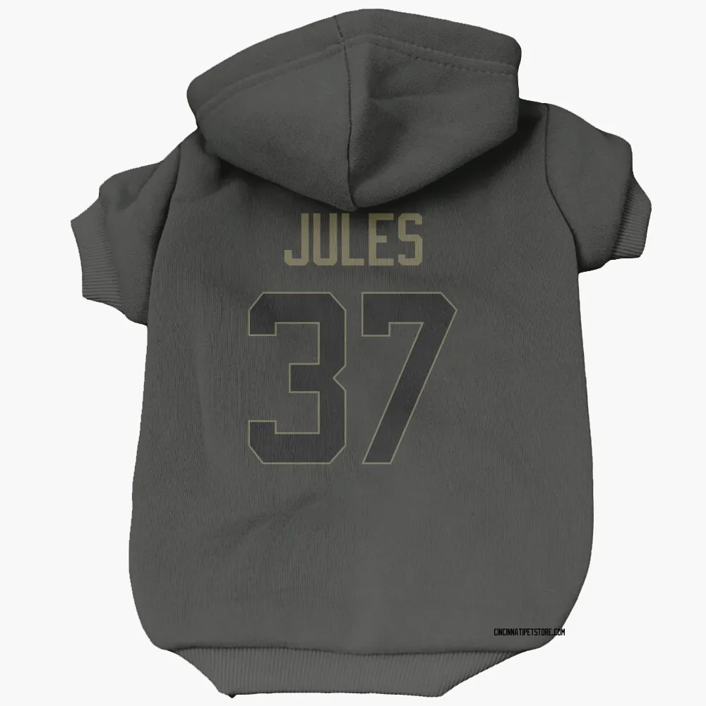 Cincinnati Bengals PJ Jules Black Service Pet Hoodie for Dog & Cat