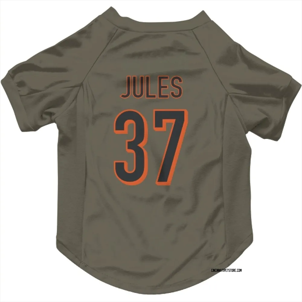 Cincinnati Bengals PJ Jules Olive Pet Jersey for Dog & Cat