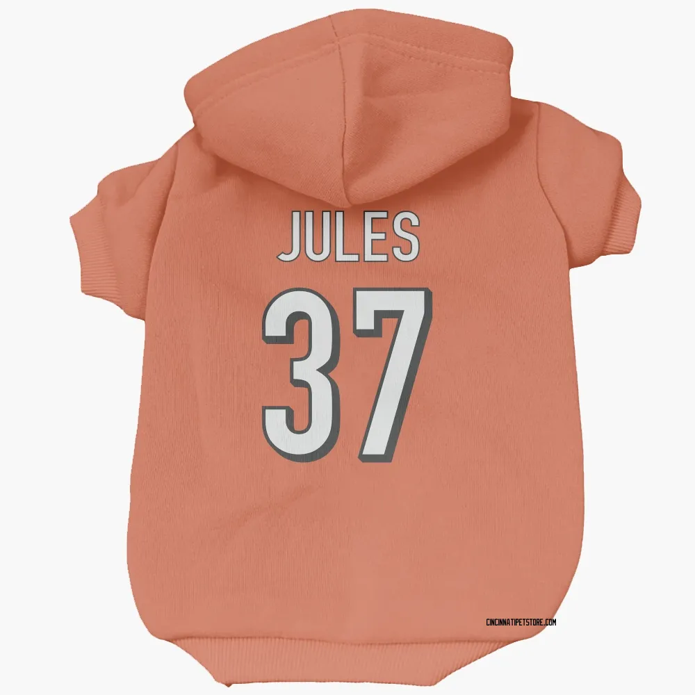 Cincinnati Bengals PJ Jules Orange Pet Hoodie for Dog & Cat