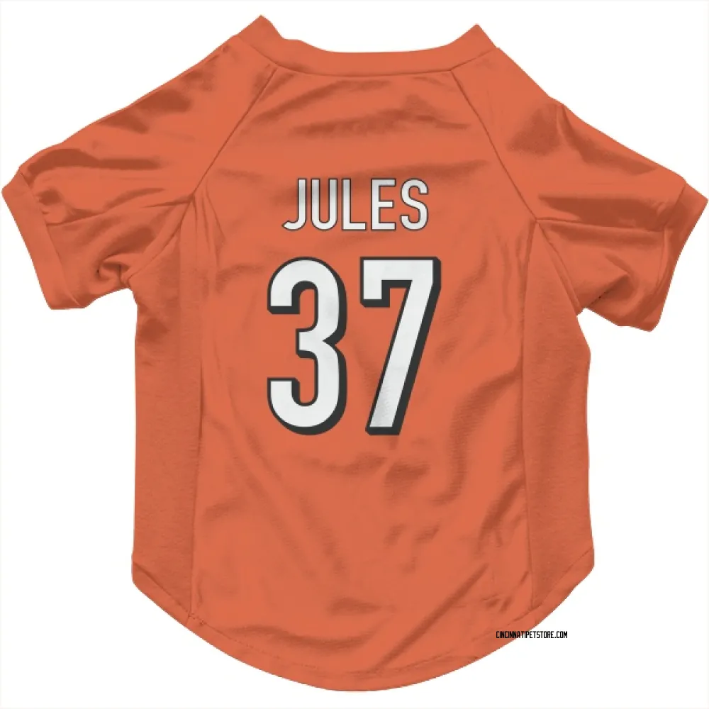 Cincinnati Bengals PJ Jules Orange Pet Jersey for Dog & Cat