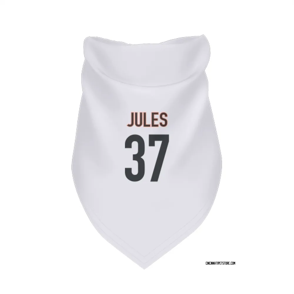 Cincinnati Bengals PJ Jules White Pet Bandana for Dog & Cat