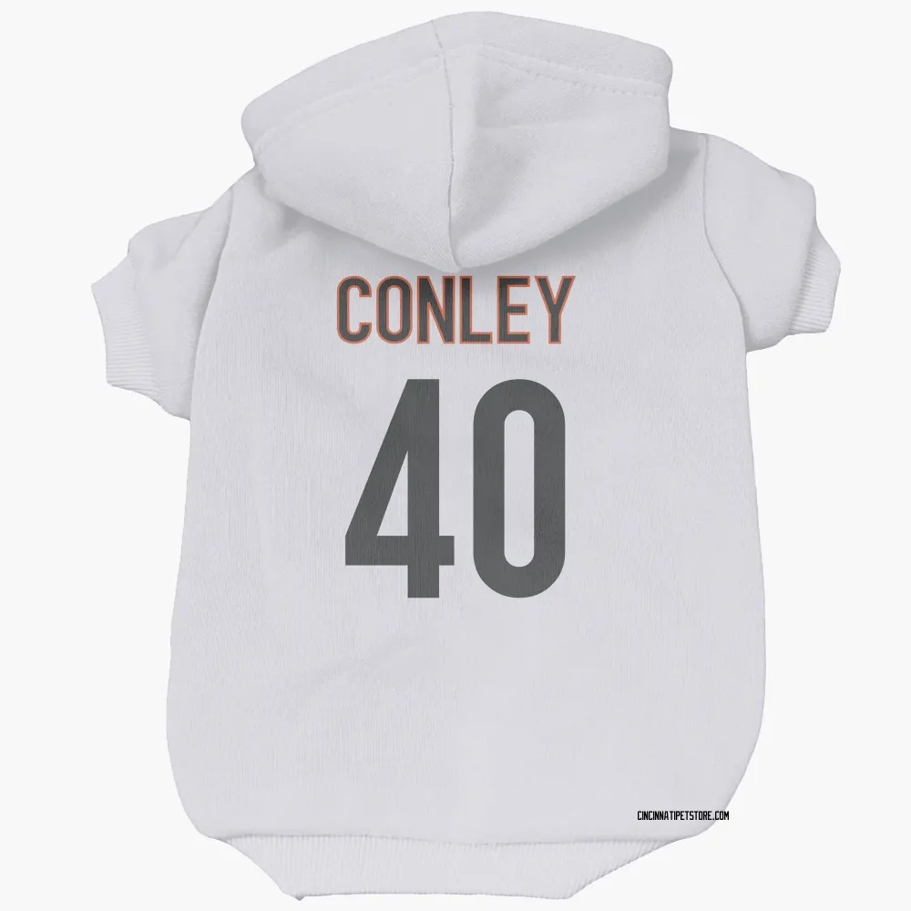 Cincinnati Bengals Quali Conley White Pet Hoodie for Dog & Cat