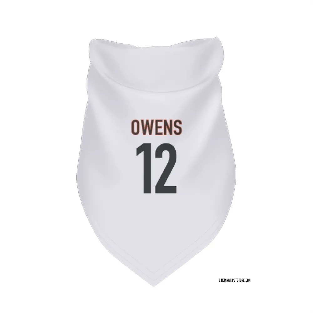 Cincinnati Bengals Rashod Owens White Pet Bandana for Dog & Cat