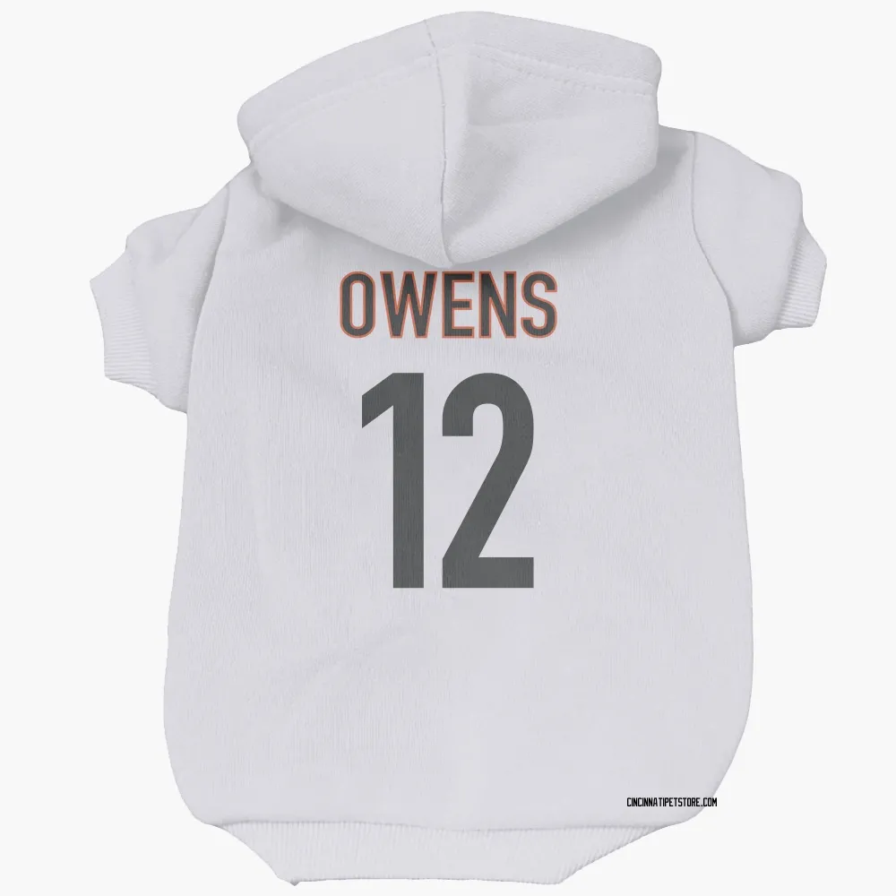 Cincinnati Bengals Rashod Owens White Pet Hoodie for Dog & Cat