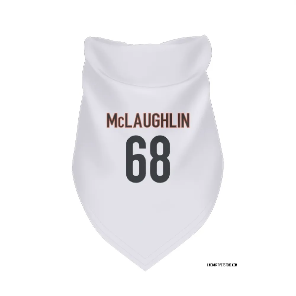 Cincinnati Bengals Seth McLaughlin White Pet Bandana for Dog & Cat