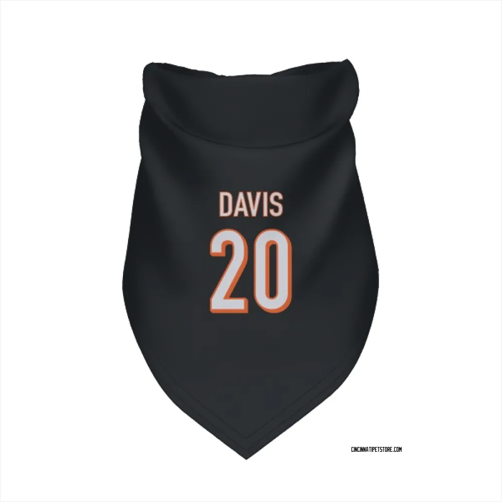 Cincinnati Bengals Tacario Davis Black Pet Bandana for Dog & Cat