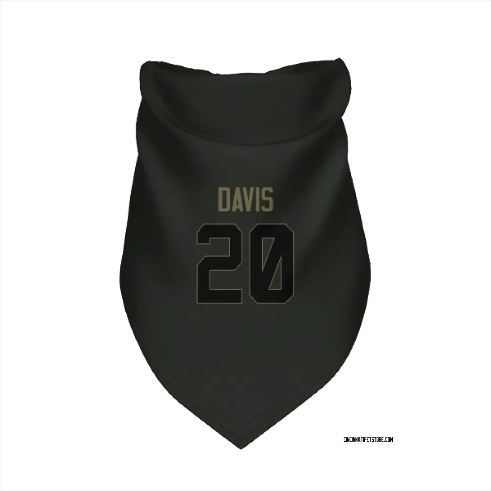 Cincinnati Bengals Tacario Davis Black Service Pet Bandana for Dog & Cat