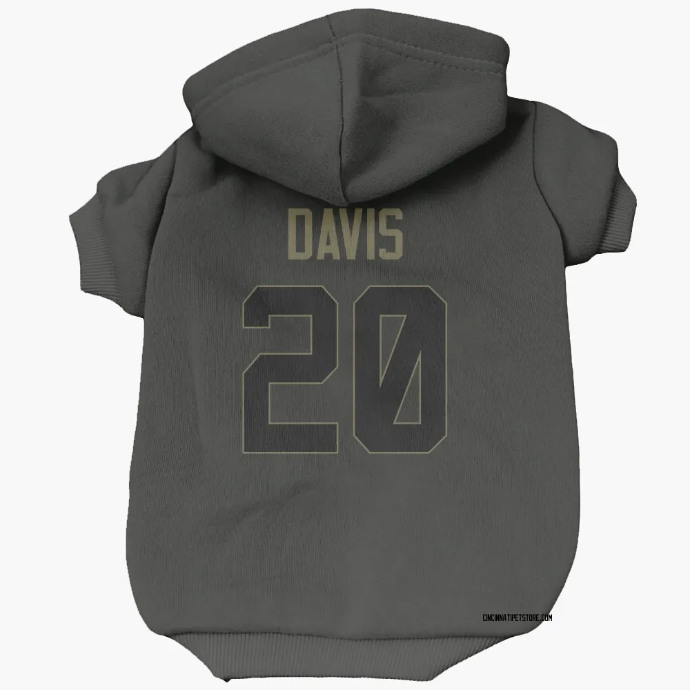 Cincinnati Bengals Tacario Davis Black Service Pet Hoodie for Dog & Cat