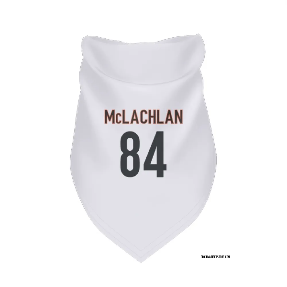 Cincinnati Bengals Tanner McLachlan White Pet Bandana for Dog & Cat