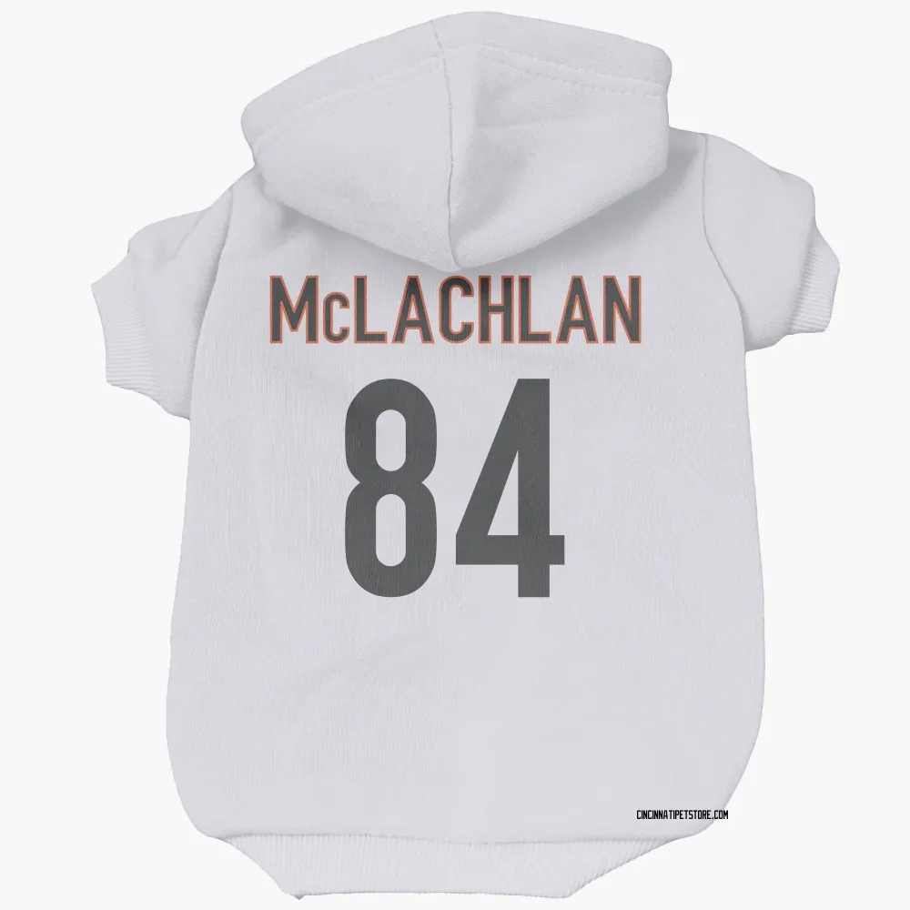 Cincinnati Bengals Tanner McLachlan White Pet Hoodie for Dog & Cat