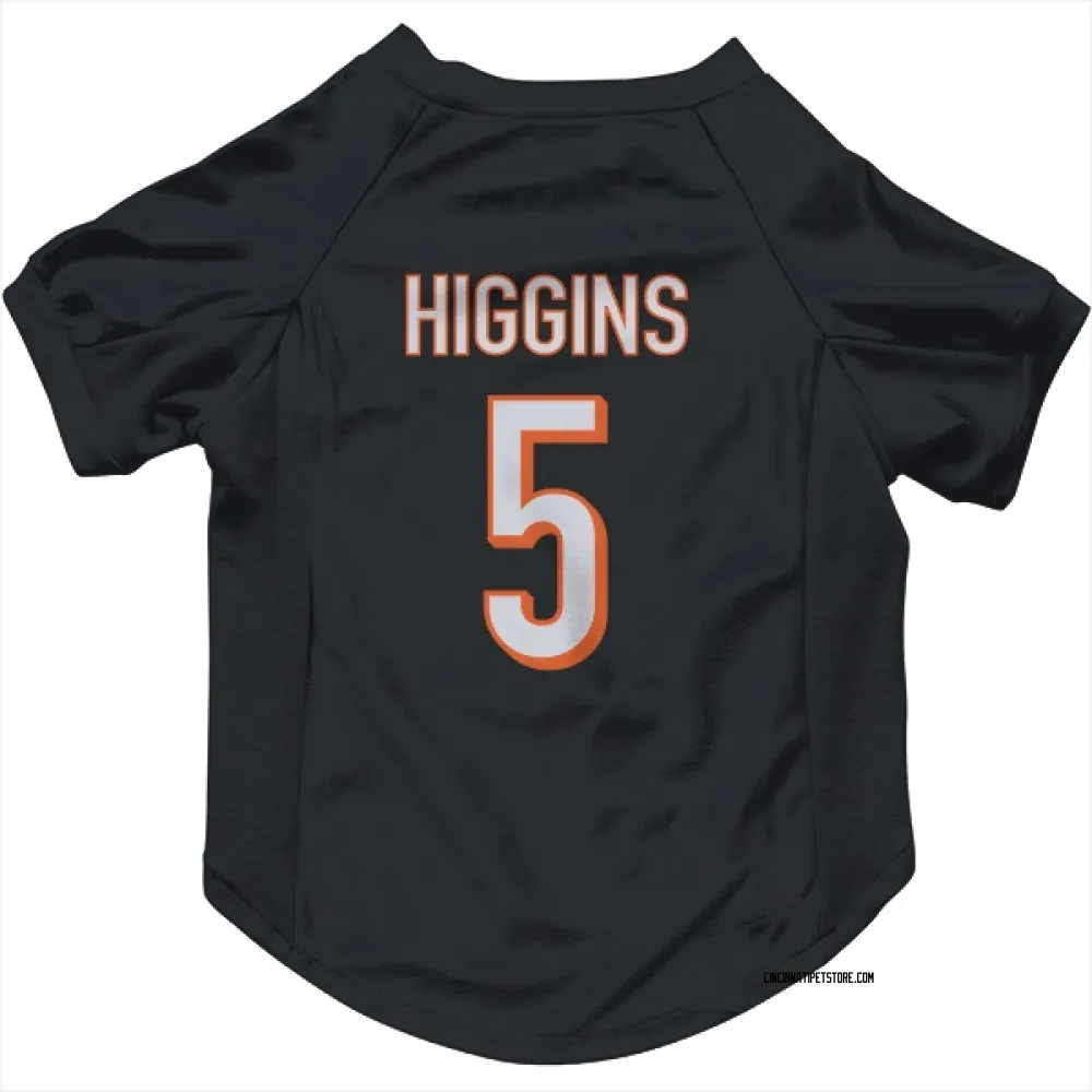 Cincinnati Bengals Tee Higgins Black Pet Jersey for Dog & Cat