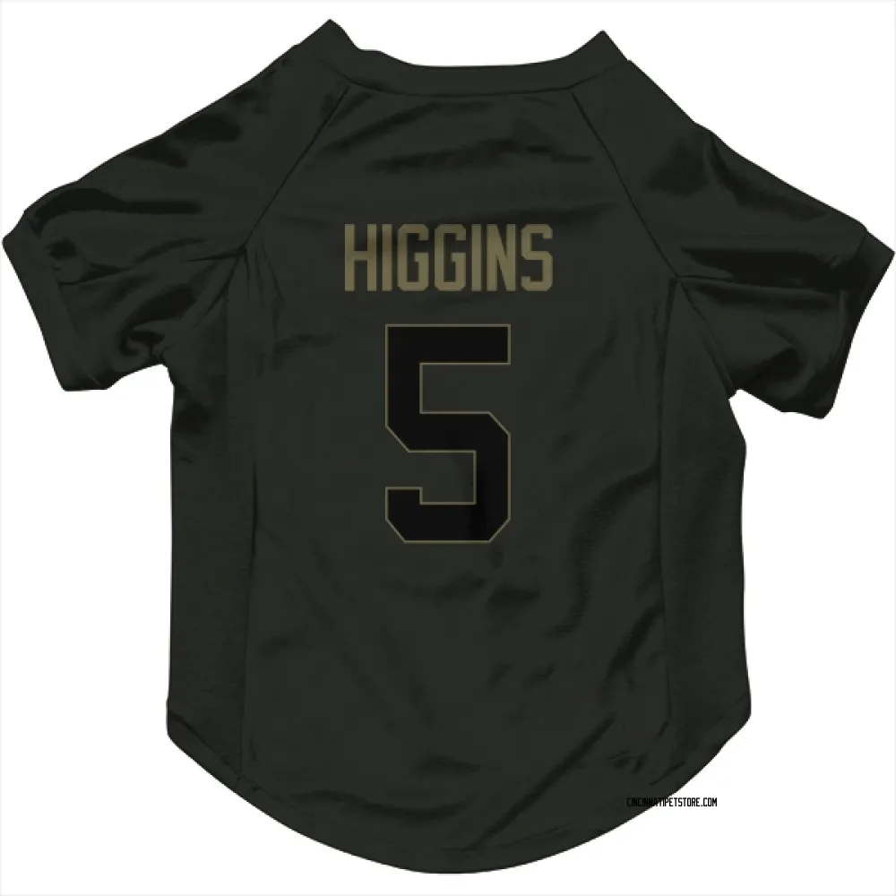 Cincinnati Bengals Tee Higgins Black Service Pet Jersey for Dog & Cat