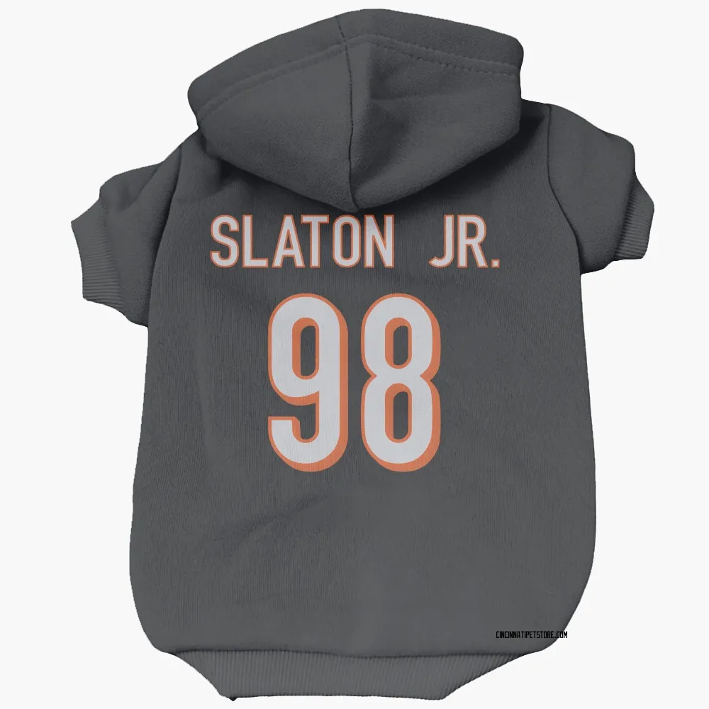 Cincinnati Bengals T.J. Slaton Jr. Black Pet Hoodie for Dog & Cat