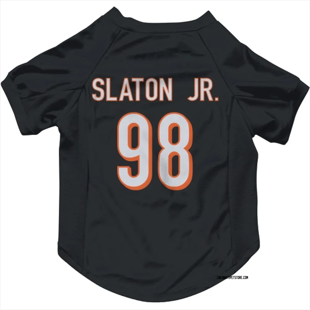 Cincinnati Bengals T.J. Slaton Jr. Black Pet Jersey for Dog & Cat