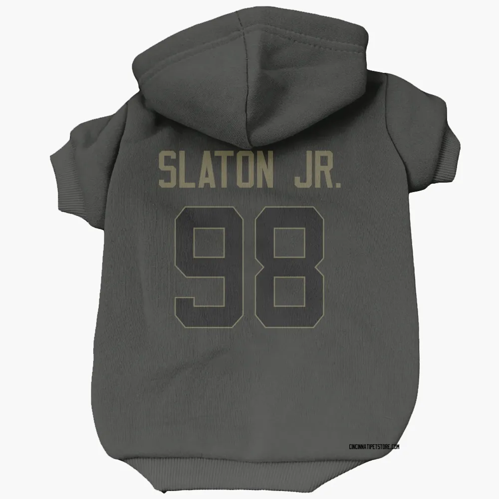 Cincinnati Bengals T.J. Slaton Jr. Black Service Pet Hoodie for Dog & Cat
