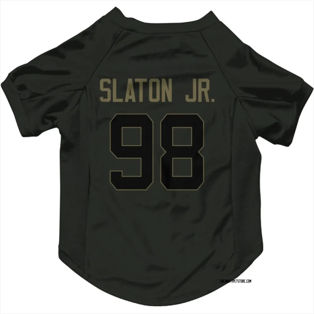 Cincinnati Bengals T.J. Slaton Jr. Black Service Pet Jersey for Dog & Cat