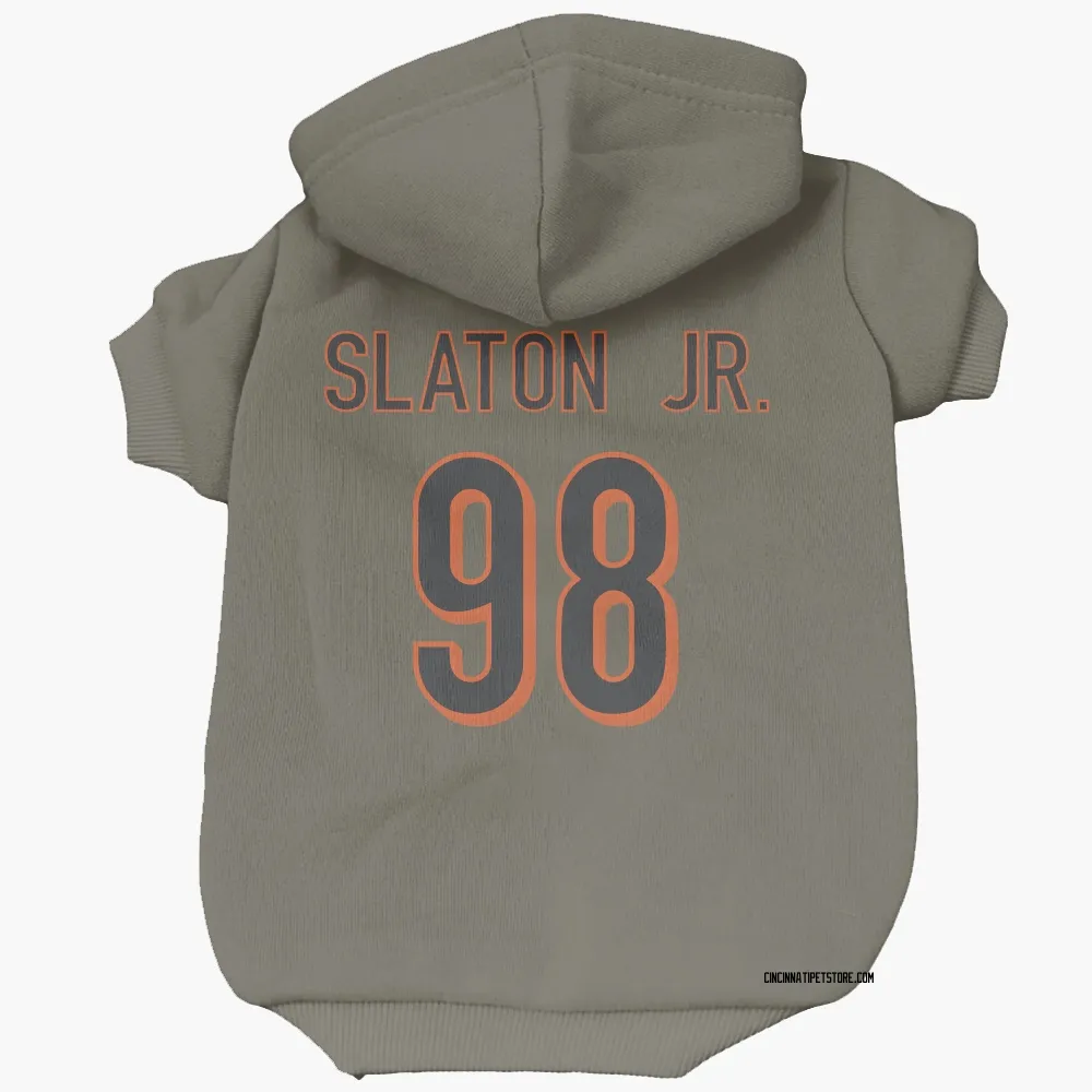 Cincinnati Bengals T.J. Slaton Jr. Olive Pet Hoodie for Dog & Cat