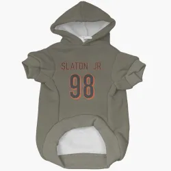 Cincinnati Bengals T.J. Slaton Jr. Olive Pet Hoodie for Dog & Cat