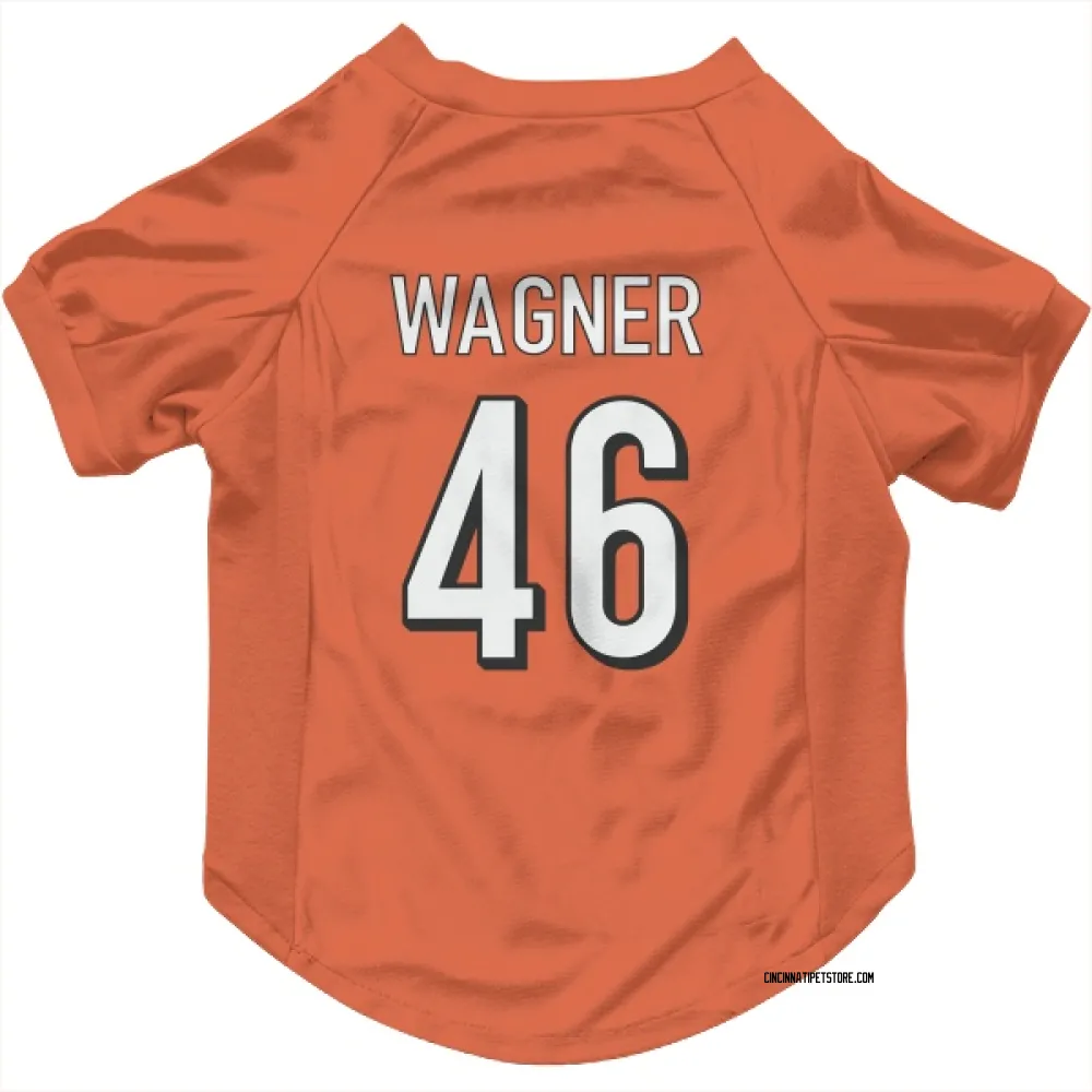Cincinnati Bengals William Wagner Orange Pet Jersey for Dog & Cat