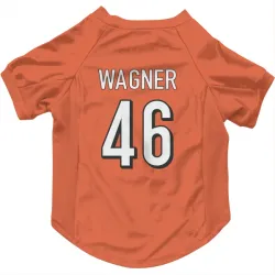 Cincinnati Bengals William Wagner Orange Pet Jersey for Dog & Cat