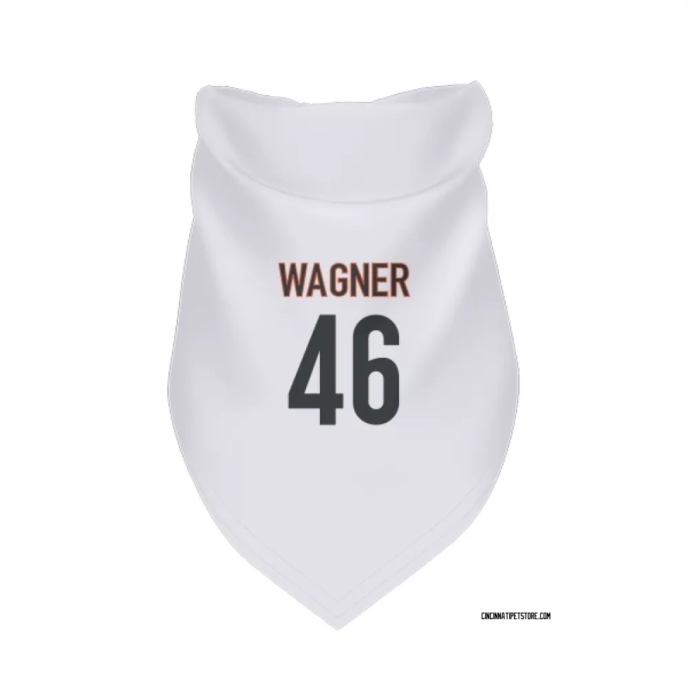 Cincinnati Bengals William Wagner White Pet Bandana for Dog & Cat