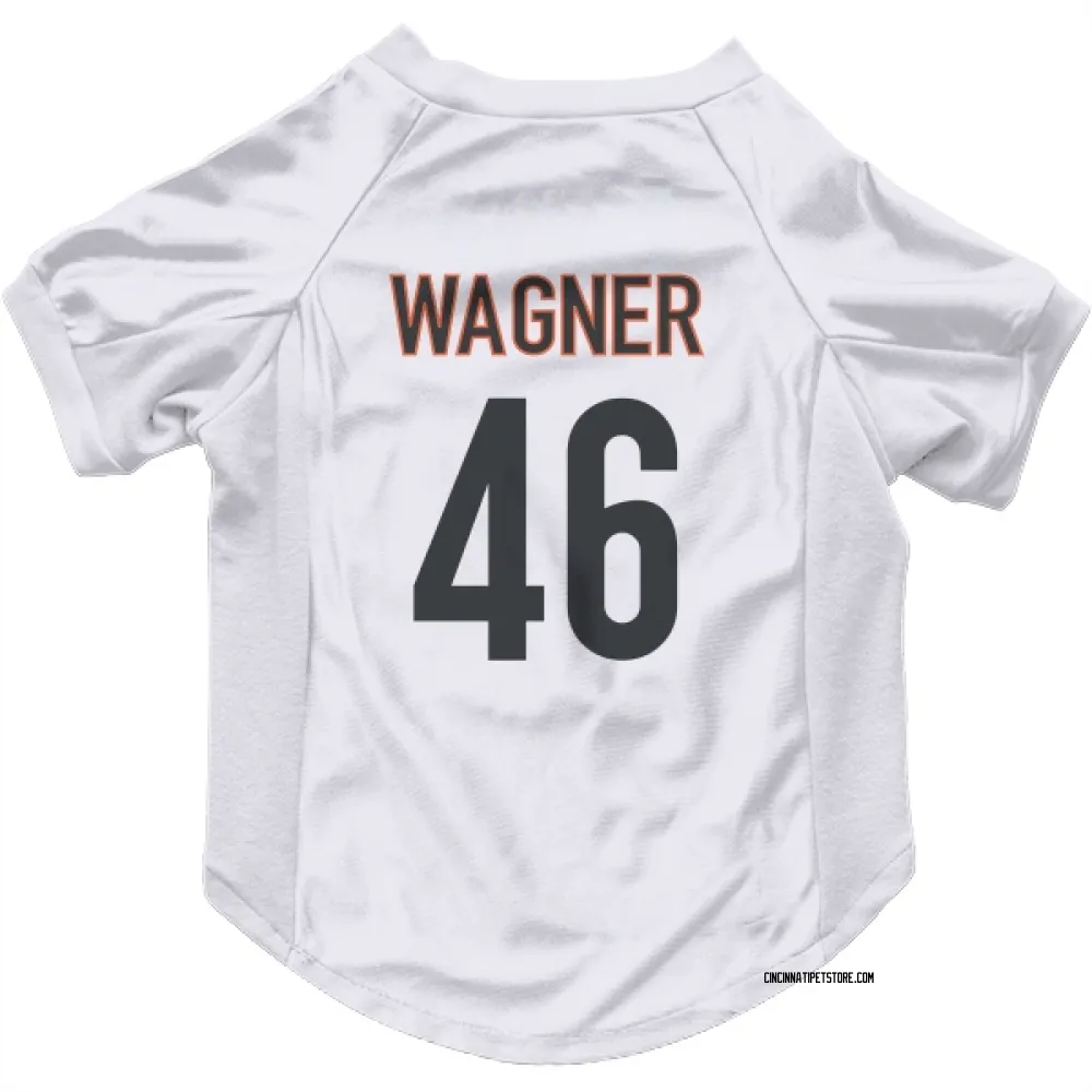 Cincinnati Bengals William Wagner White Pet Jersey for Dog & Cat
