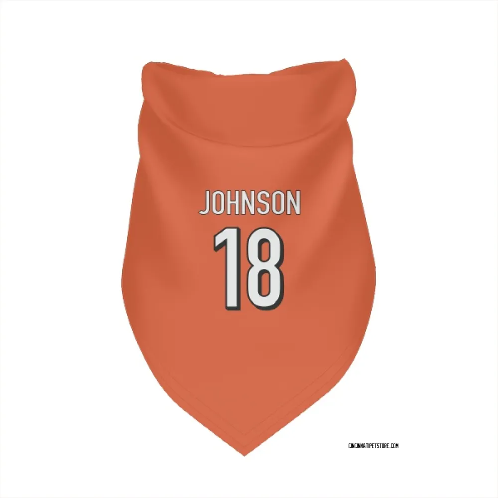 Cincinnati Bengals Xavier Johnson Orange Pet Bandana for Dog & Cat
